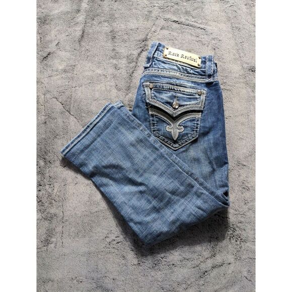 Rock Revival Ashley Easy Capri Women's Size 27, Medium Wash - Picture 2 of 12